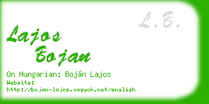 lajos bojan business card